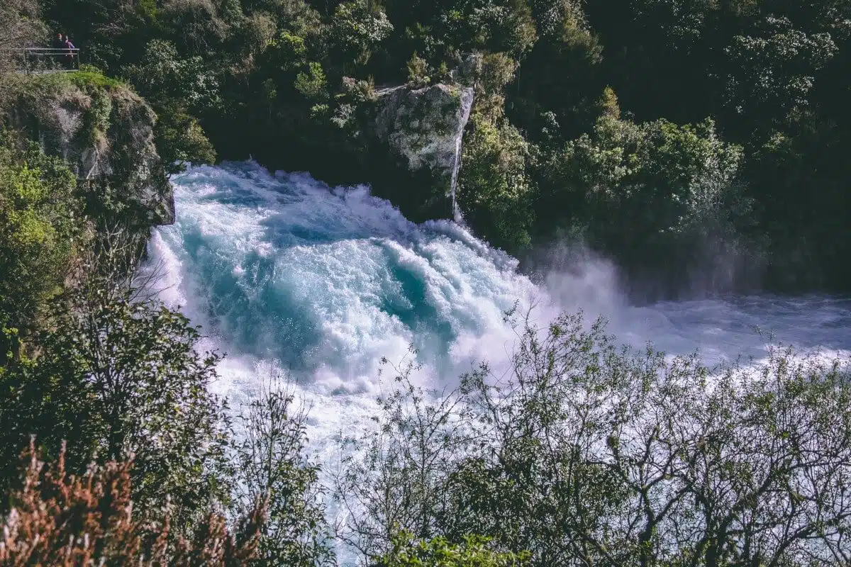 This is Huka Falls in New Zealand. These powerful fall quotes would just about do this monstrous torrent of water justice!